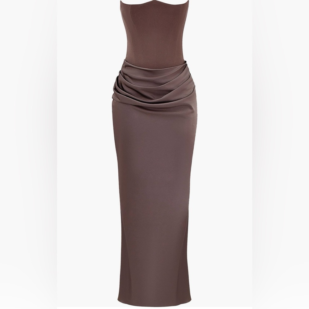 House of CB Elegant Brown Maxi Dress